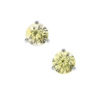 0.60 Ct.Tw. Yellow Sapphire Studs Earrings, 14K White Gold Video