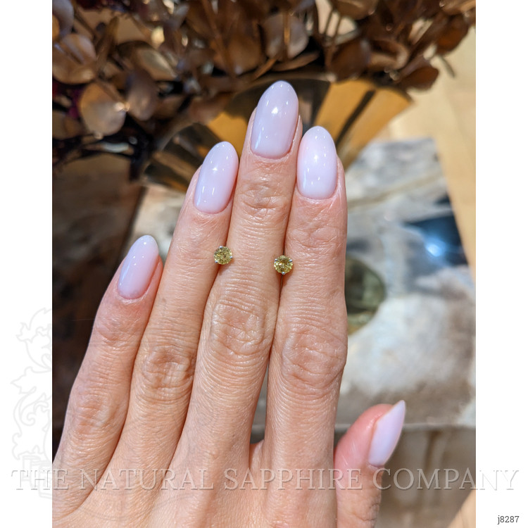 0.60 Ct.Tw. Yellow Sapphire Studs Earrings, 14K White Gold