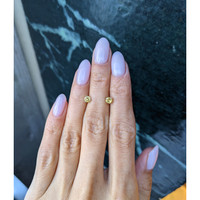 0.60&nbsp;Ct.Tw.Total Carat Weight Yellow Sapphire Studs Earrings, 14K White Gold Life Style