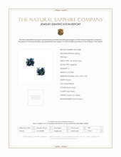 0.80 Ct.Tw. Bluish Green Sapphire Studs Earrings, 14K White Gold Scan Report