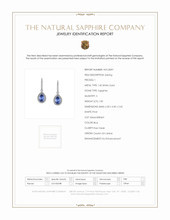 1.00 Ct.Tw.Total Carat Weight Sapphire Natural Diamond Pave Earrings, 14K White Gold Scan Report