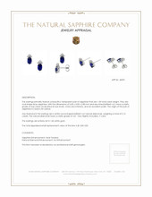 1.00 Ct.Tw.Total Carat Weight Blue Sapphire and Natural Diamond Studs Earrings, 14K White Gold Appraisal