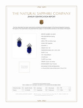 1.00 Ct.Tw.Total Carat Weight Blue Sapphire and Natural Diamond Studs Earrings, 14K White Gold Scan Report