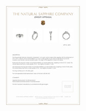 1.45 Ct. White Sapphire and Natural Diamond Antique Style Ring, 14K White Gold Appraisal