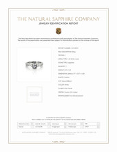1.45 Ct. Sapphire Natural Diamond Antique Style Ring, 14K White Gold Scan Report