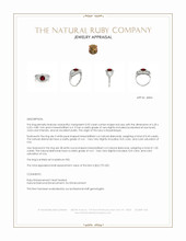 0.92 Ct. Ruby and Natural Diamond Antique Style Ring, Platinum 950 Appraisal