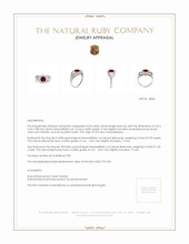 0.92 Ct. Ruby Natural Diamond Antique Style Ring, Platinum 950 Appraisal