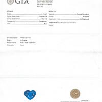 4.90 Ct. Sapphire Natural Diamond Antique Style Ring, 18K White Gold Scan Report