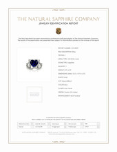 4.90 Ct. Sapphire Natural Diamond Antique Style Ring, 18K White Gold Scan Report