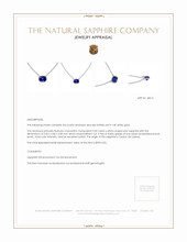 0.50 Ct. Blue Sapphire Bezel Necklace, 14K White Gold Appraisal