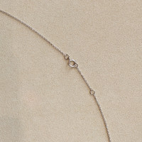 0.50 Ct. Blue Sapphire Bezel Necklace, 14K White Gold Life Style