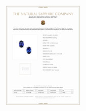 1.00 Ct.Tw.Total Carat Weight Blue Sapphire Studs Earrings, 14K White Gold Scan Report