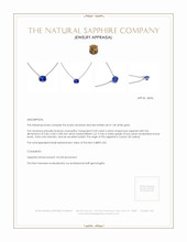 0.50 Ct. Blue Sapphire Bezel Necklace, 14K White Gold Appraisal