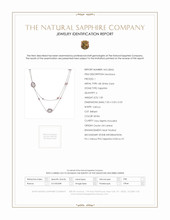1.00 Ct. White Sapphire and Pink Sapphire Accent Stones Necklace, 18K White Gold Scan Report