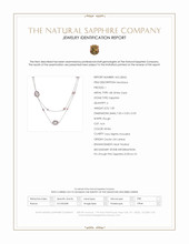 1.00 Ct. White Sapphire and Pink Sapphire Accent Stones Necklace, 18K White Gold Scan Report