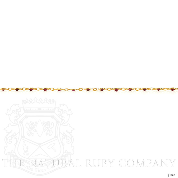 3.15 Ct. Ruby Bezel Necklace, 18K Yellow Gold