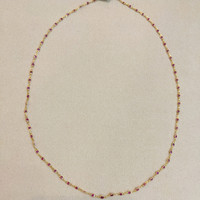 3.15 Ct. Ruby Bezel Necklace, 18K Yellow Gold Life Style