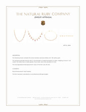 1.38 Ct. Ruby Bezel Necklace, 18K Yellow Gold Appraisal