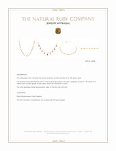 1.38 Ct. Ruby Bezel Necklace, 18K Yellow Gold Appraisal