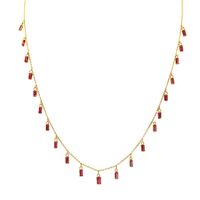 1.38 Ct. Ruby Bezel Necklace, 18K Yellow Gold Video