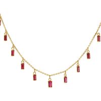 1.38 Ct. Ruby Bezel Necklace, 18K Yellow Gold Image