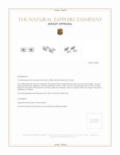 0.65 Ct. Blue Sapphire Solitaire Cufflink, Silver Appraisal