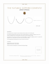 5.07 Ct. Blue Sapphire Accent Stones Necklace, 18K White Gold Appraisal