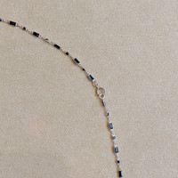 5.07 Ct. Blue Sapphire Accent Stones Necklace, 18K White Gold Life Style