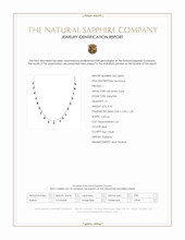 3.42 Ct. Blue Sapphire Accent Stones Necklace, 18K White Gold Scan Report