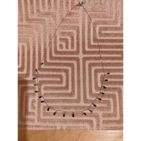 3.42 Ct. Blue Sapphire Accent Stones Necklace, 18K White Gold Life Style