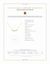 1.00 Ct. Multi Color Sapphire Accent Stones Necklace, 14K Yellow Gold Scan Report