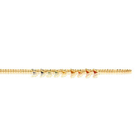 1.00 Ct. Multi Color Sapphire Accent Stones Necklace, 14K Yellow Gold Image