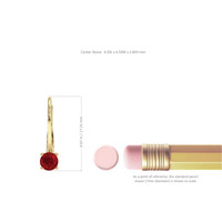 0.95 Ct.Tw. Ruby Drops Earrings, 14K Yellow Gold Image