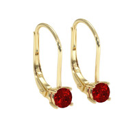0.95 Ct.Tw. Ruby Drops Earrings, 14K Yellow Gold Image