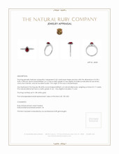 0.45 Ct. Ruby Natural Diamond Pave Ring, 18K White Gold Appraisal