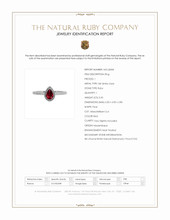 0.45 Ct. Ruby and Natural Diamond Pave Ring, 18K White Gold Scan Report