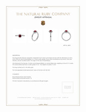 0.45 Ct. Ruby Natural Diamond Halo Ring, 14K White Gold Appraisal