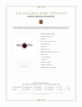 0.45 Ct. Ruby Natural Diamond Halo Ring, 14K White Gold Scan Report