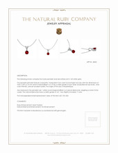 0.65 Ct. Ruby Natural Diamond Solitaire Pendant, 14K White Gold Appraisal