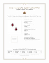 0.90 Ct.Tw. Ruby Natural Diamond Pave Earrings, 18K White Gold Scan Report