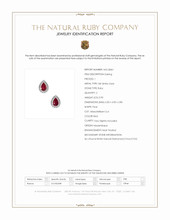 0.90 Ct.Tw.Total Carat Weight Ruby and Natural Diamond Studs Earrings, 18K White Gold Scan Report