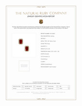 0.60 Ct.Tw.Total Carat Weight Ruby and Diamond Pave Earrings, 18K Yellow Gold Scan Report