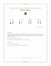 0.90 Ct.Tw.Total Carat Weight Ruby Bezel Earrings, 14K White Gold Appraisal
