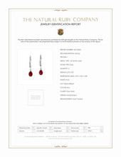 0.90 Ct.Tw. Ruby Bezel Earrings, 14K White Gold Scan Report