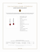 0.90 Ct.Tw.Total Carat Weight Ruby Bezel Earrings, 14K White Gold Scan Report