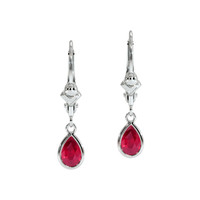 0.90 Ct.Tw. Ruby 14K White Gold earring