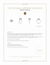 2.80 Ct. White Sapphire and Natural Diamond Pave Ring, 14K White Gold Appraisal