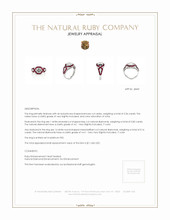 2.36 Ct. Ruby and Natural Diamond Antique Style Ring, Platinum 950 Appraisal