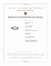 1.20 Ct. Blue Sapphire and Natural Diamond Antique Style Ring, Platinum 950 Scan Report