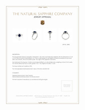 1.30 Ct. Blue Sapphire and Natural Diamond Halo Ring, Platinum 950 Appraisal